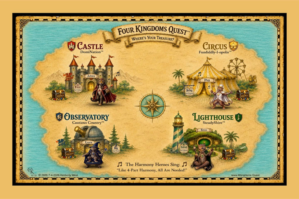 Four Kingdoms Quest Map MATTE Poster Print