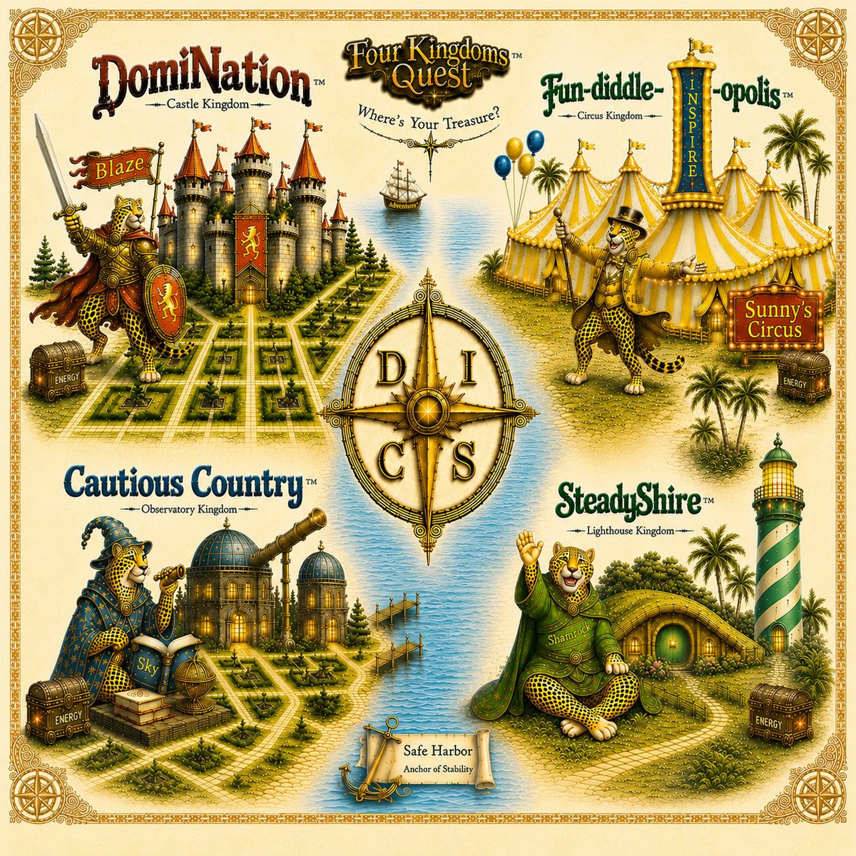Four Kingdoms Stage Map — Large Format Banner